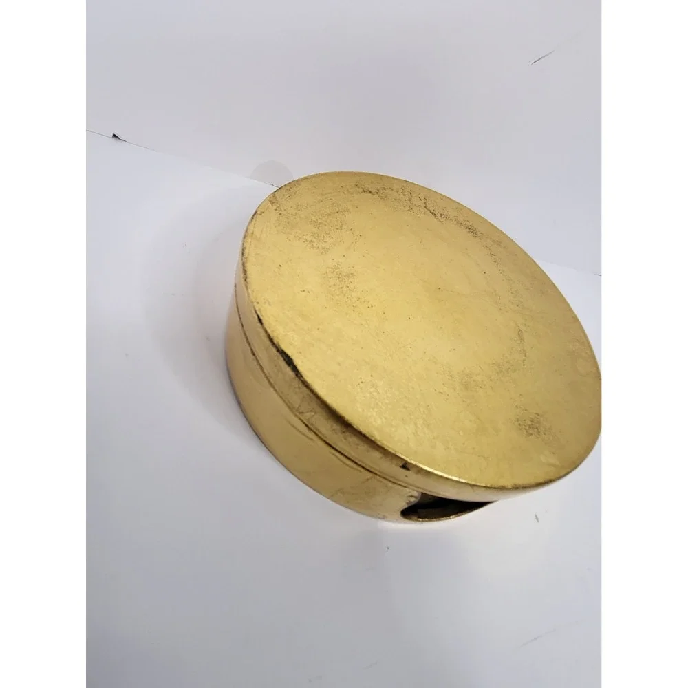 Vintage 1998 Royal Gallery Gold Leaf Coasters Set of 6 with Lidded Holder